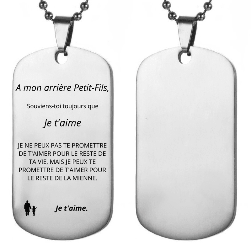 Le Collier A mon Arrière - Petit - Fils - Les Bijoux de Marilou