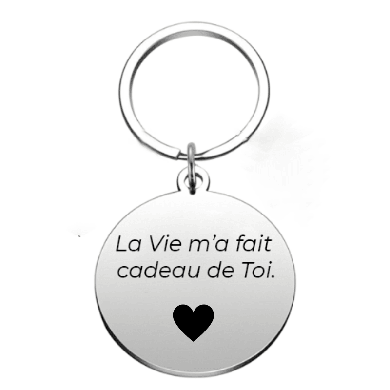 Porte-Clef Personnalisé "A ma Moitié" Non - Les Bijoux de Marilou