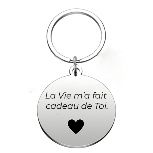 Porte-Clef Personnalisé "A ma Moitié" Non - Les Bijoux de Marilou