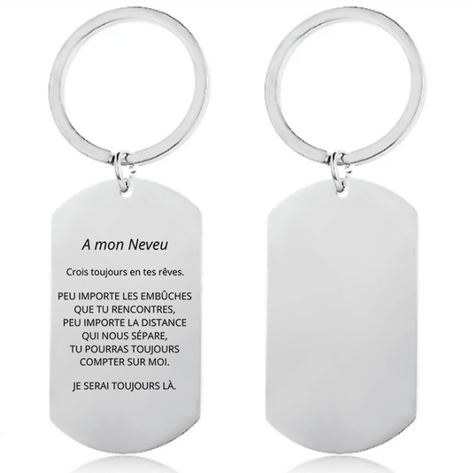 Le Porte-Clef "A mon Neveu" personnalisé