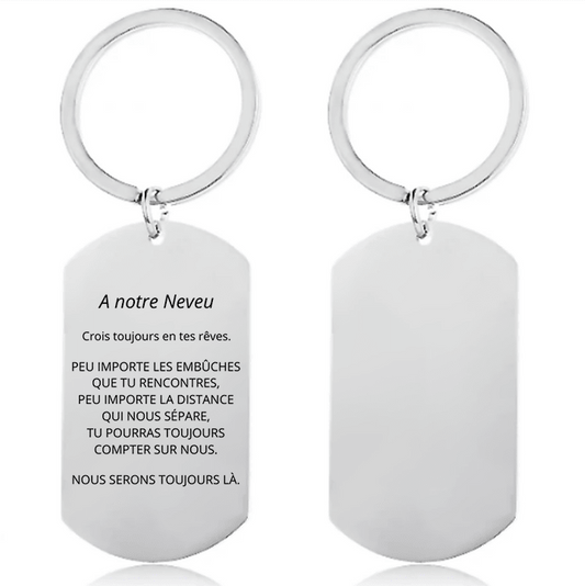 Le Porte-Clef "A mon Neveu" personnalisé