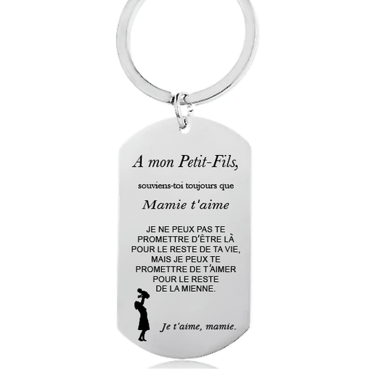 Le porte - clef "A mon Petit - Fils" Personnalisé - Les Bijoux de Marilou