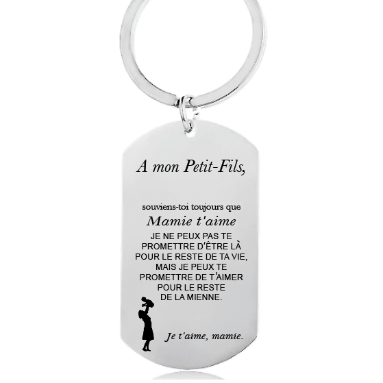 Le porte - clef "A mon Petit - Fils" Personnalisé - Les Bijoux de Marilou