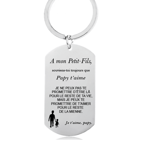 Le porte-clef "A mon Petit-Fils" Personnalisé