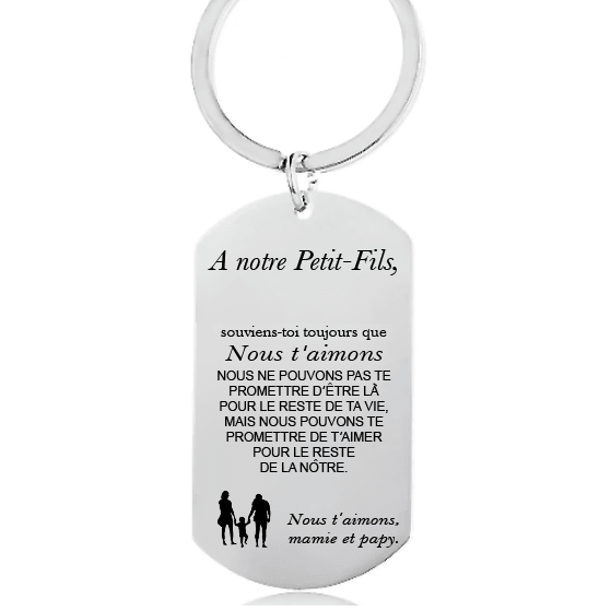 Le porte - clef "A mon Petit - Fils" Personnalisé - Les Bijoux de Marilou