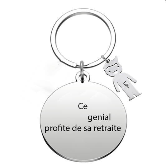 Porte-Clef Retraite Cadeau Personnalisable - Les Bijoux de Marilou