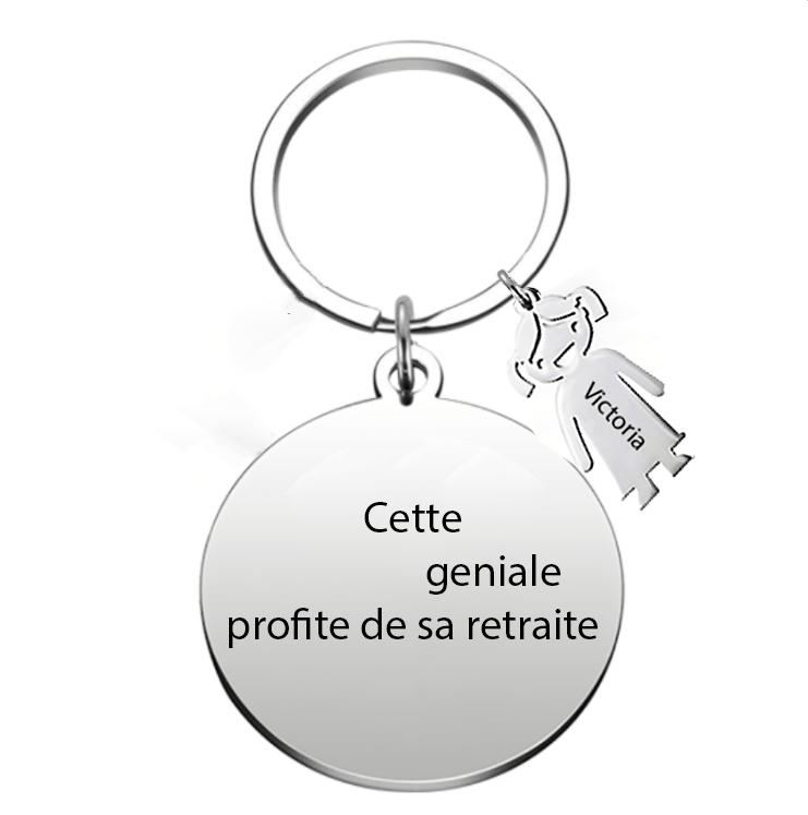 Porte-Clef Cadeau Retraite Personnalisé - Les Bijoux de Marilou