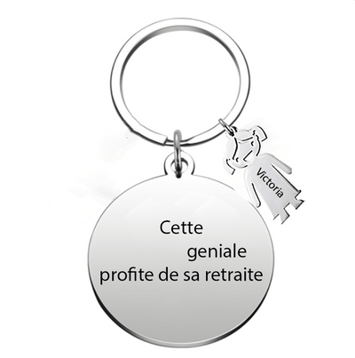 Porte-Clef Cadeau Retraite Personnalisé