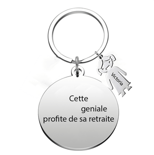 Porte-Clef Cadeau Retraite Personnalisé - Les Bijoux de Marilou