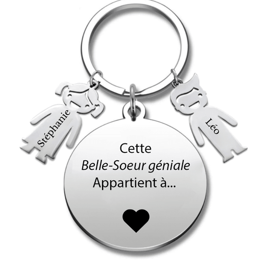 Le Porte - Clef "la meilleure des Belles - Soeurs" - Les Bijoux de Marilou