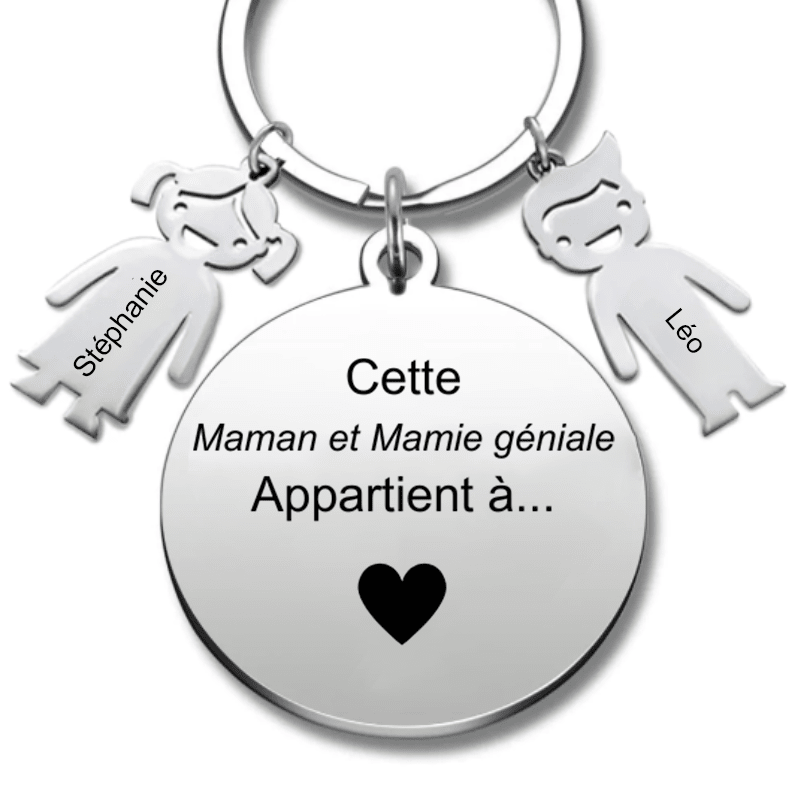 Le Porte - Clef "la meilleure des Mamans Mamies" - Les Bijoux de Marilou