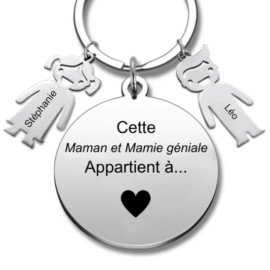 Le Porte - Clef "la meilleure des Mamans Mamies" - Les Bijoux de Marilou