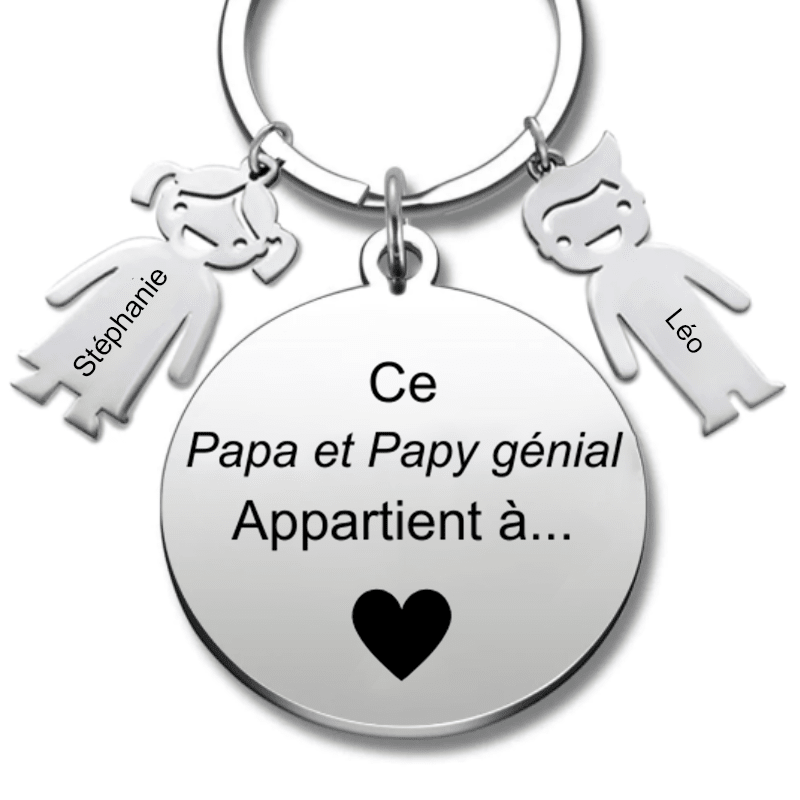 Le Porte - Clef "le meilleur des Papas et Papys" - Les Bijoux de Marilou