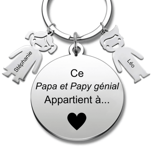 Le Porte - Clef "le meilleur des Papas et Papys" - Les Bijoux de Marilou