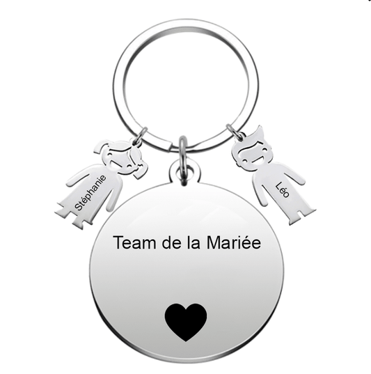 Le Porte - Clef "Team de la Mariée XXX" - Les Bijoux de Marilou