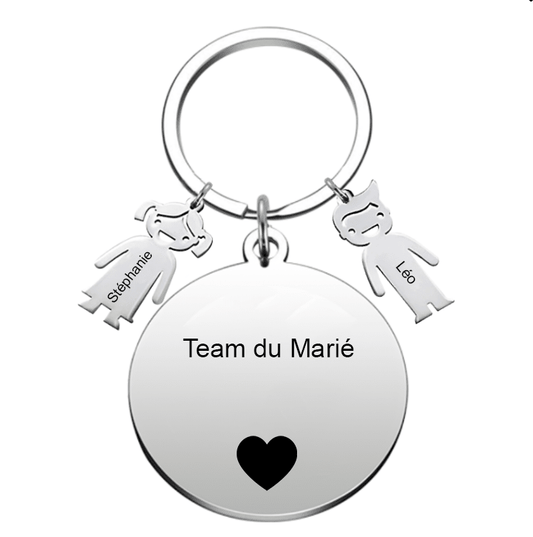 Le Porte - Clef "Team du Marié XXX" - Les Bijoux de Marilou