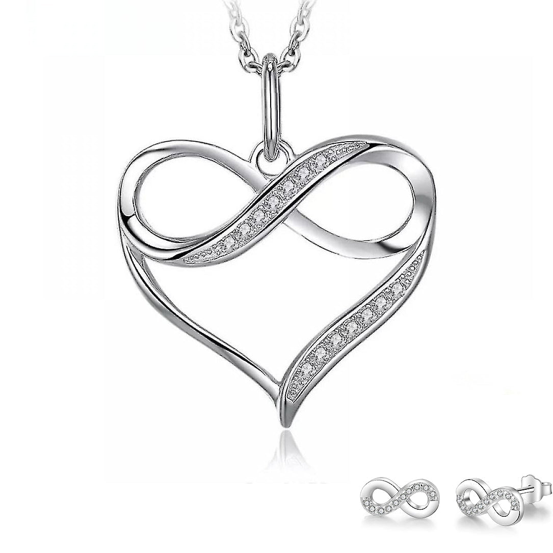 Parure Collier Boucles Oreilles Infini en Argent Boucles d'Oreilles assorties OFFERTES - Les Bijoux de Marilou