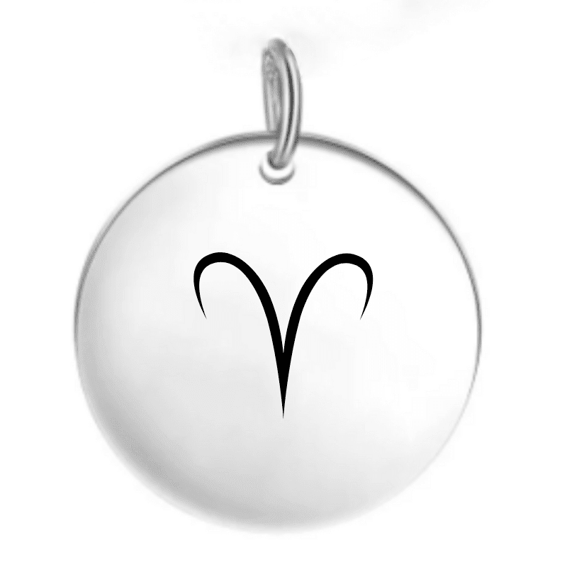 Pendentif signe astrologique Bélier — gravé au laser acier inoxydable
