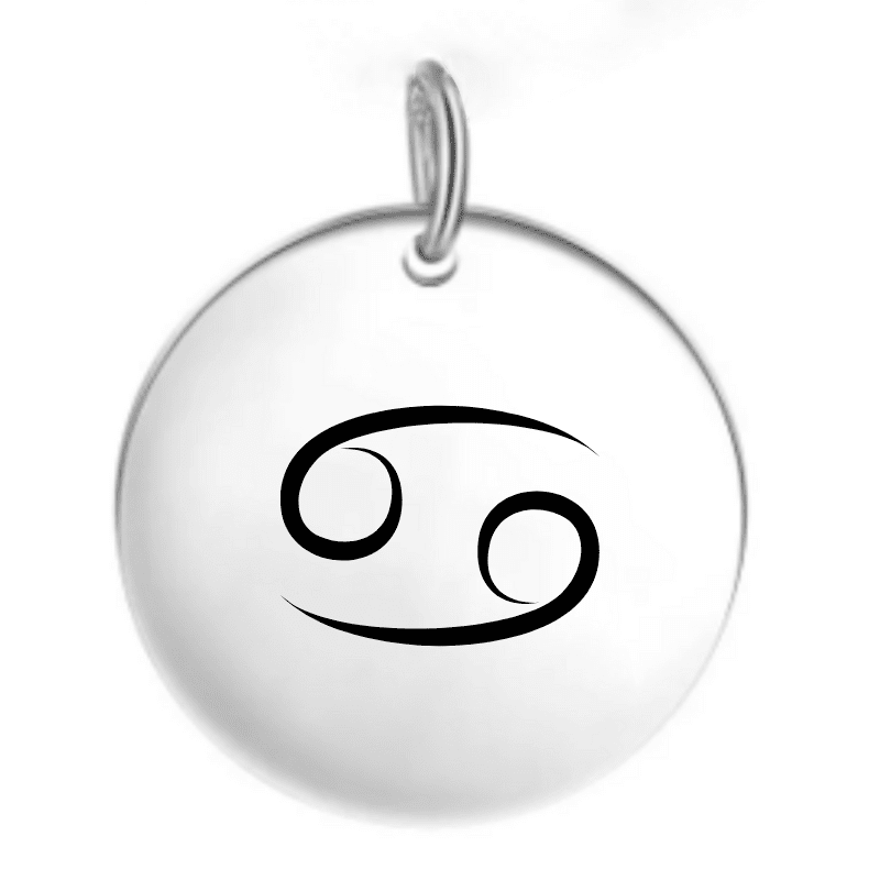 Pendentif signe astrologique Cancer — gravé au laser acier inoxydable