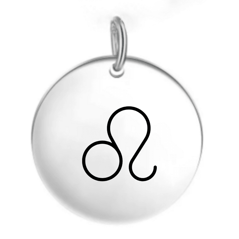 Pendentif signe astrologique Lion — gravé au laser acier inoxydable