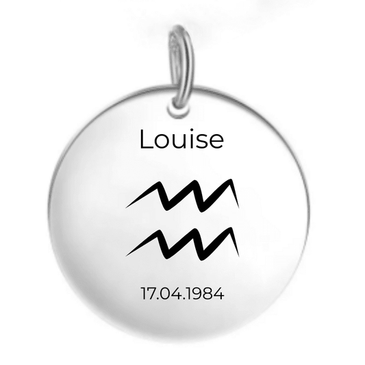 Pendentif Signe Astrologique Homme et Femme Personnalisable