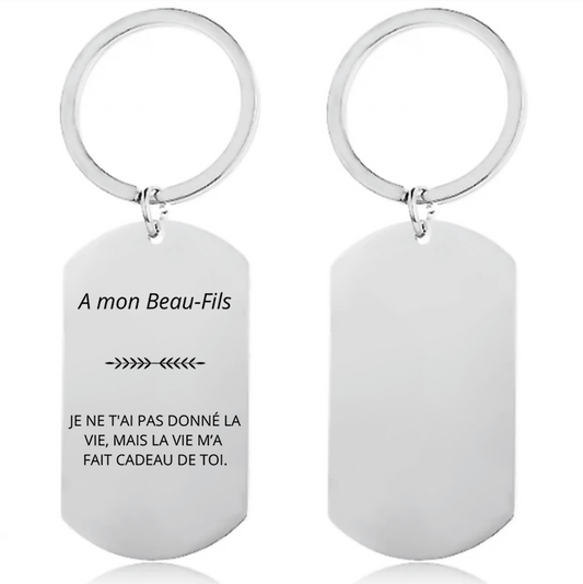Porte-Clé A Mon Beau-Fils Personnalisé