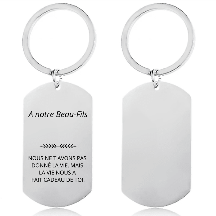 Porte-clé beau-fils recto verso, version A notre Beau-Fils - Les Bijoux de Marilou
