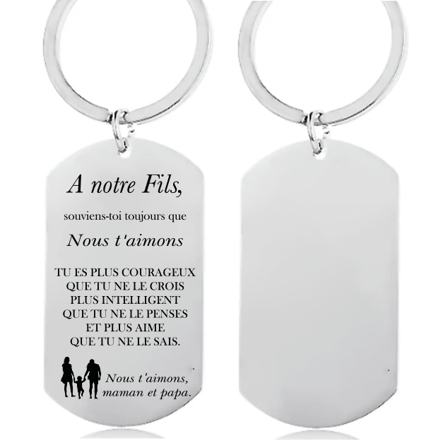Porte Clé A Mon Fils Personnalisé - Les Bijoux de Marilou