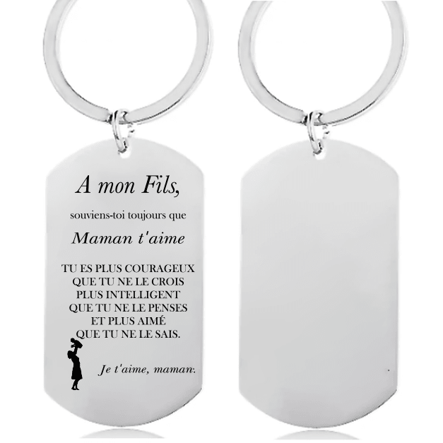 Porte Clé A Mon Fils Personnalisé - Les Bijoux de Marilou