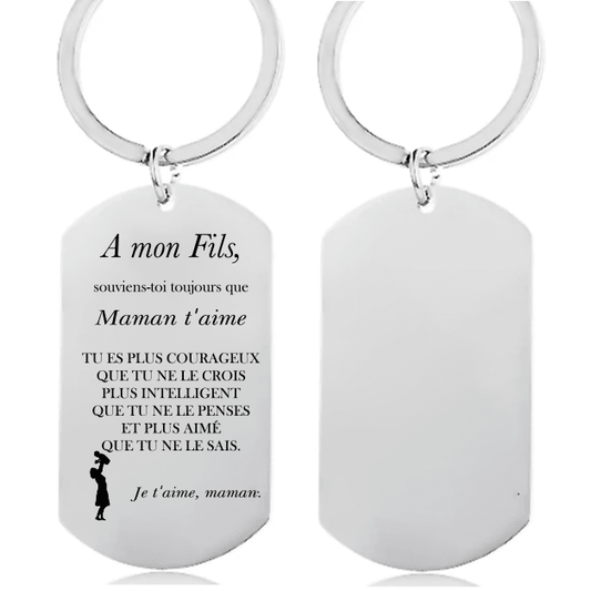 Porte Clé A Mon Fils Personnalisé - Les Bijoux de Marilou