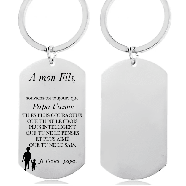 Porte Clé A Mon Fils Personnalisé - Les Bijoux de Marilou