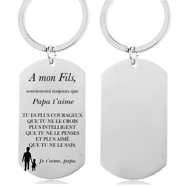 Porte Clé A Mon Fils Personnalisé - Les Bijoux de Marilou