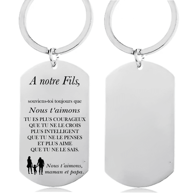 Porte Clé A Mon Fils Personnalisé - Les Bijoux de Marilou