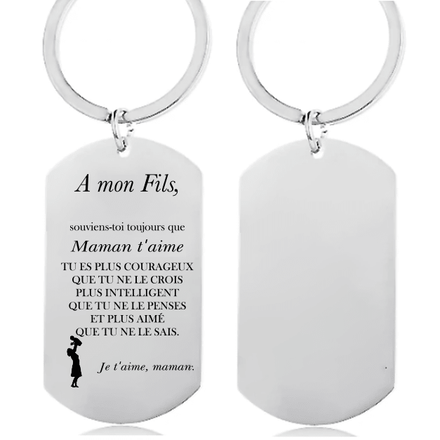 Porte Clé A Mon Fils Personnalisé - Les Bijoux de Marilou