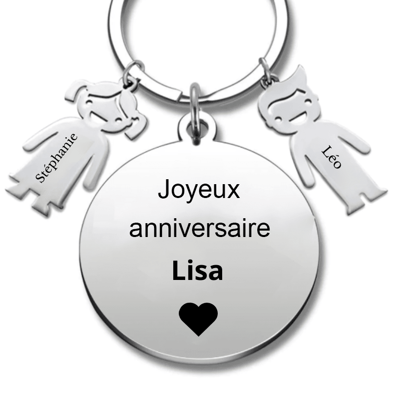 Porte Clé Ami Personnalisé Joyeux Anniversaire Pour Un Ami - A Personnaliser (Prénom) - Les Bijoux de Marilou