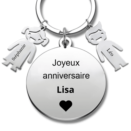 Porte Clé Ami Personnalisé Joyeux Anniversaire Pour Un Ami - A Personnaliser (Prénom) - Les Bijoux de Marilou