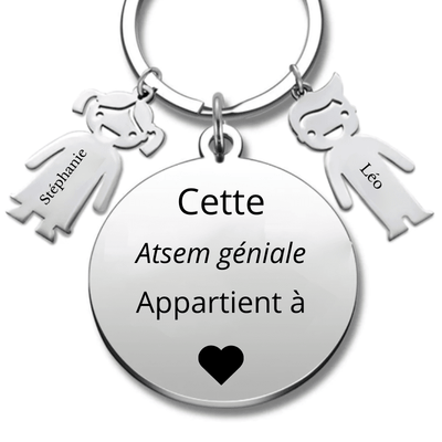 Porte Clé ATSEM Personnalisé Meilleure ATSEM