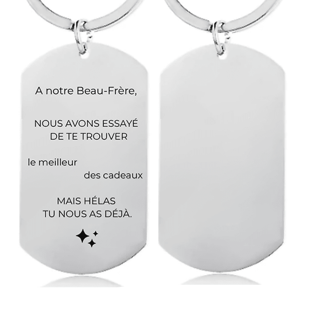 Porte Clé Beau - Frère Personnalisé - Les Bijoux de Marilou