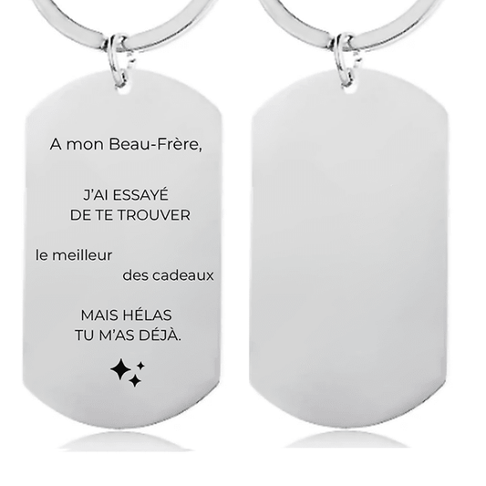 Porte Clé Beau - Frère Personnalisé - Les Bijoux de Marilou