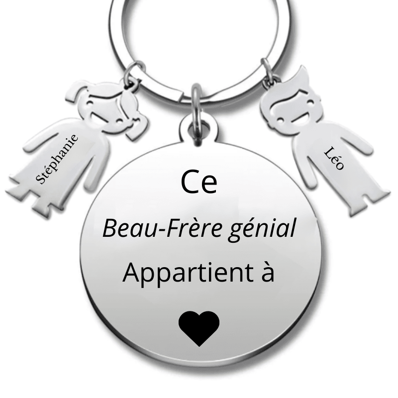 Porte Clé Beau - Frère Personnalisé Meilleur Beau Frère - Les Bijoux de Marilou