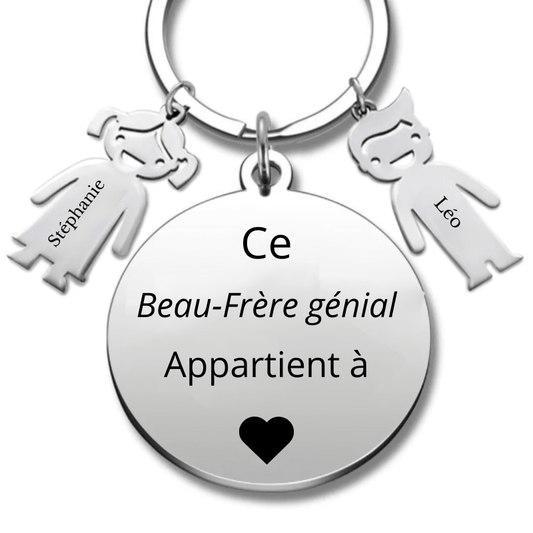 Porte Clé Beau - Frère Personnalisé Meilleur Beau Frère - Les Bijoux de Marilou