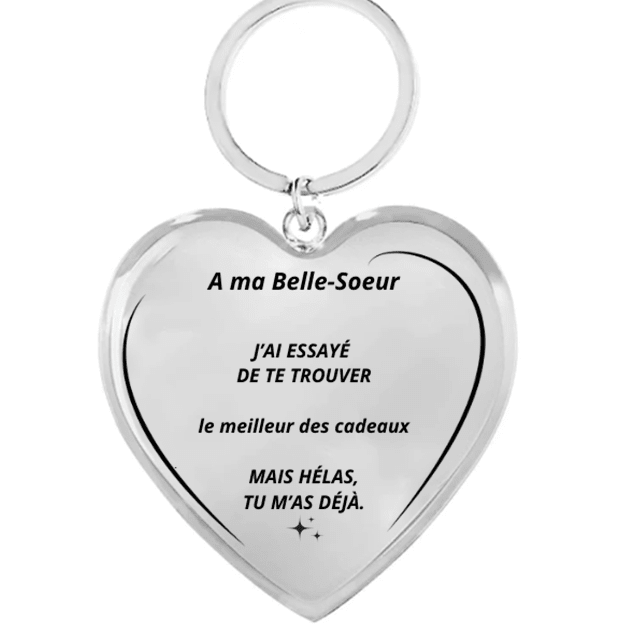 Porte - Clé Belle Soeur Personnalisé - Les Bijoux de Marilou