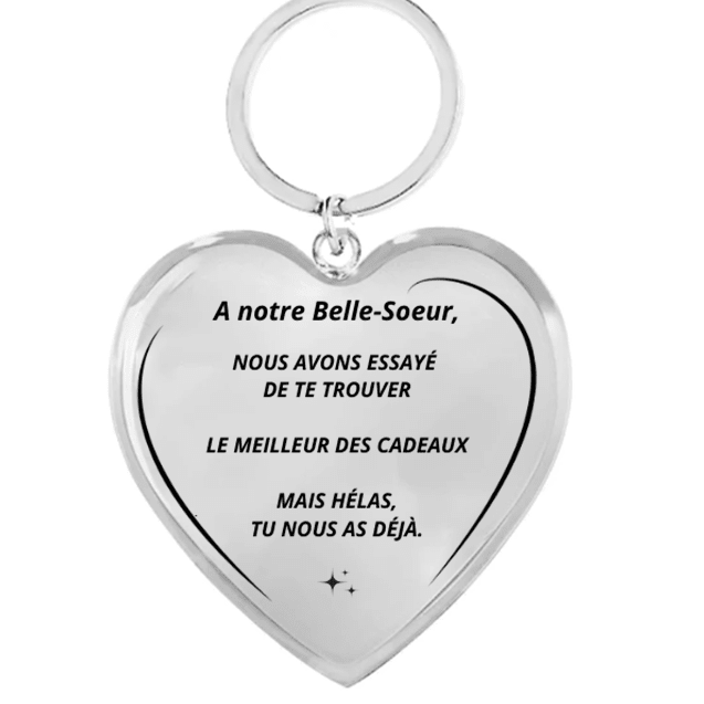 Porte - Clé Belle Soeur Personnalisé - Les Bijoux de Marilou