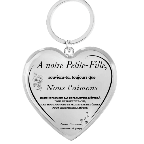 Porte - Clé Coeur "A ma Petite - Fille" Personnalisé - Les Bijoux de Marilou