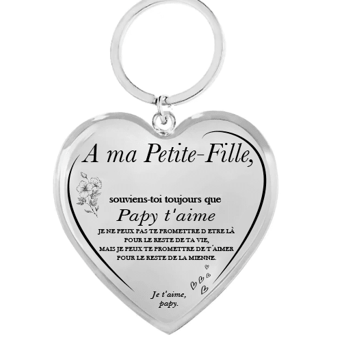 Porte - Clé Coeur "A ma Petite - Fille" Personnalisé - Les Bijoux de Marilou