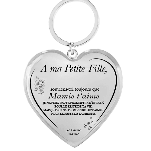 Porte - Clé Coeur "A ma Petite - Fille" Personnalisé - Les Bijoux de Marilou
