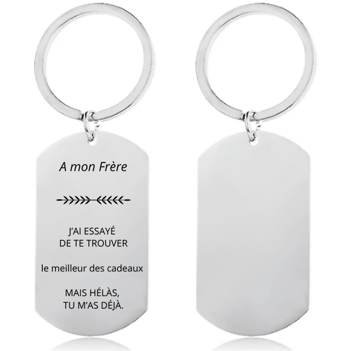 Porte - Clé Frère Personnalisé - Les Bijoux de Marilou