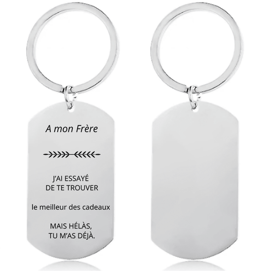 Porte - Clé Frère Personnalisé - Les Bijoux de Marilou