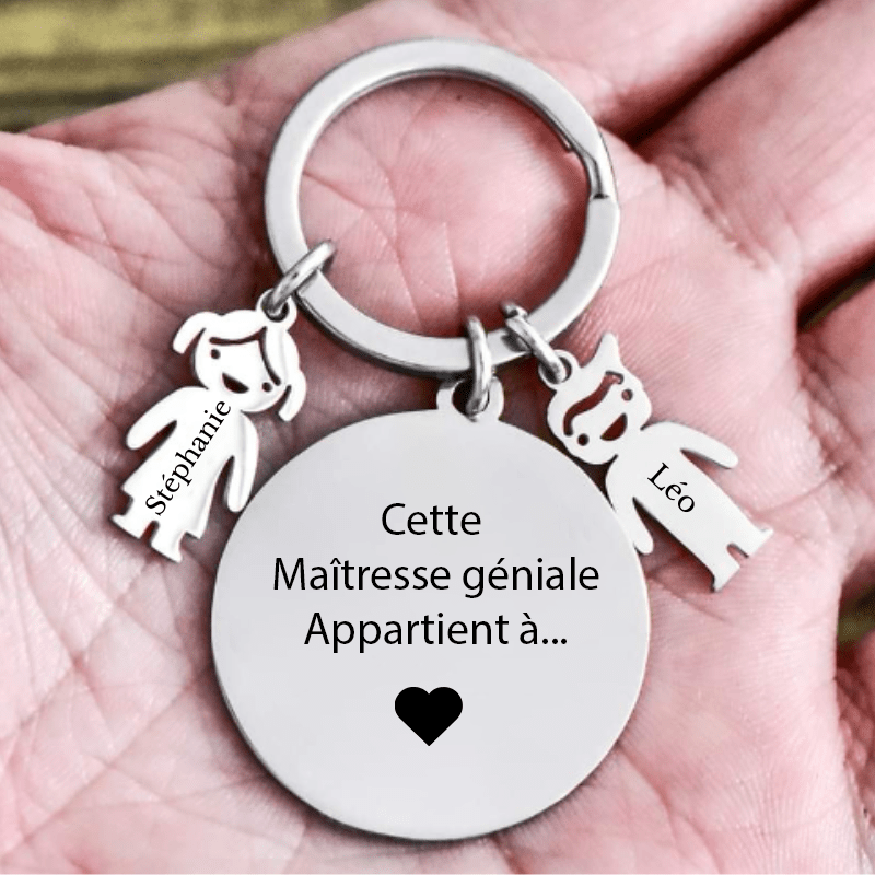 Porte Clé Maitresse "La meilleure des Maîtresses" - Les Bijoux de Marilou