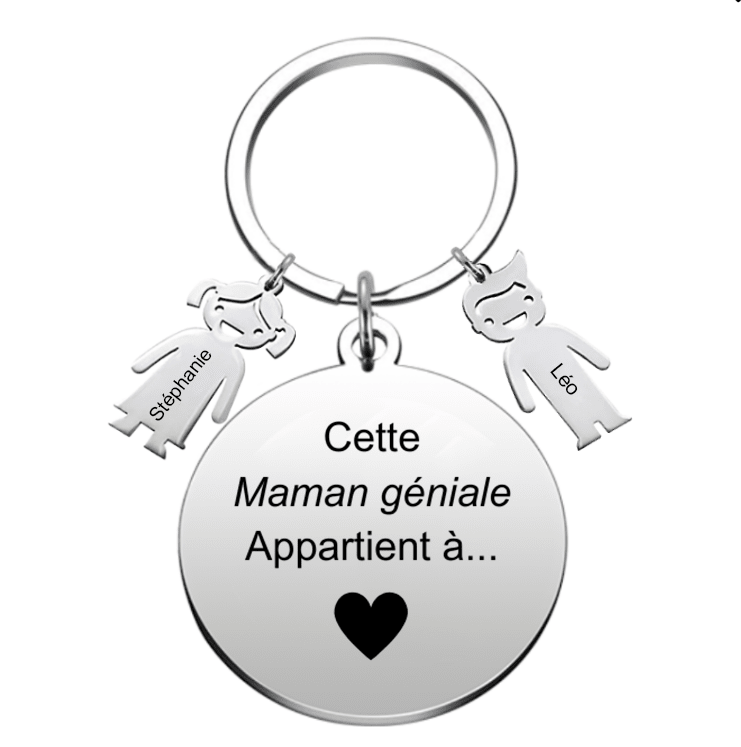 Porte Clé Maman Personnalisé Meilleure Maman - Les Bijoux de Marilou